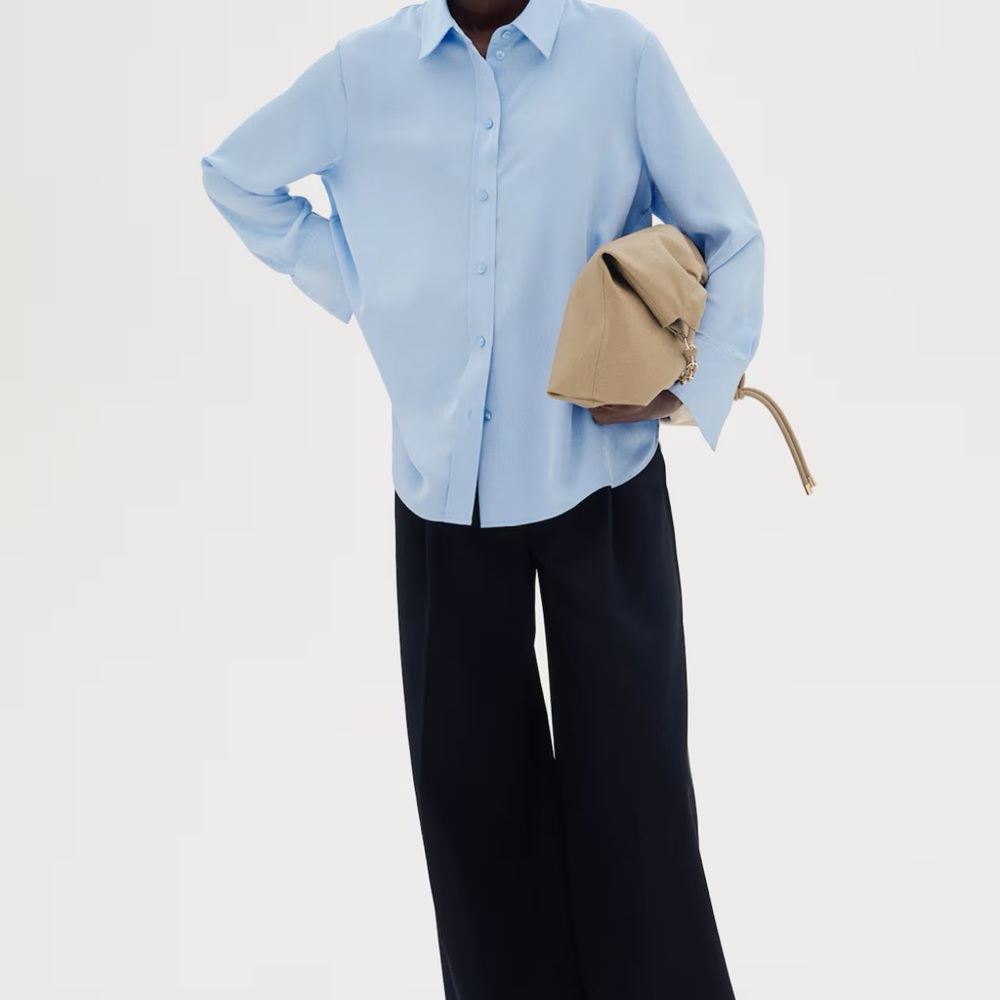 H&M light blue blouse